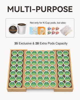 Sturdy construction keeps items securely in place on countertops or in drawers
