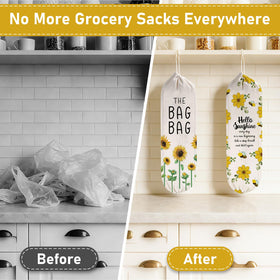 WELLBANEE kitchen storage solution for grocery and trash bags.