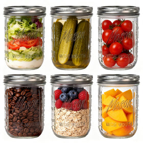 WELLIFE 16oz mason jar wide-mouth shown for easy filling and fast access to contents