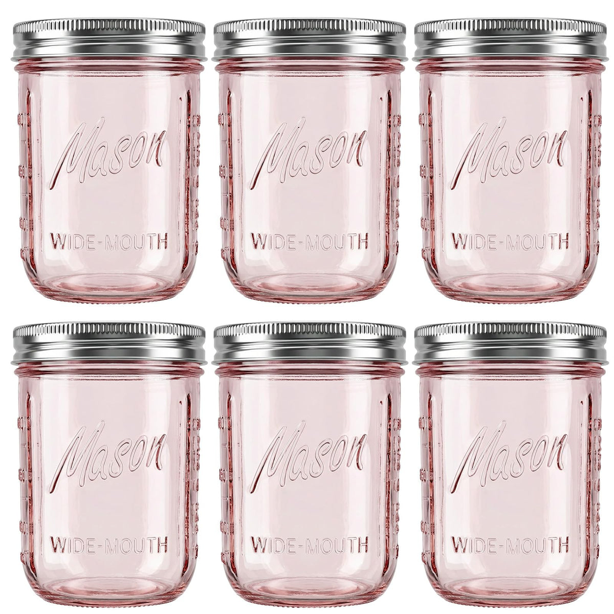 WELLIFE 16 oz wide-mouth jar with lids for easy storage and canning.