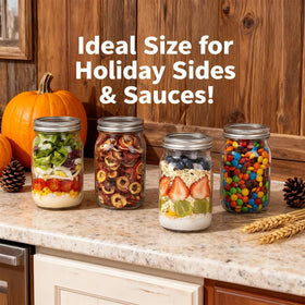 Wellife 32oz BPA-free glass mason jar ready for safe food storage.
