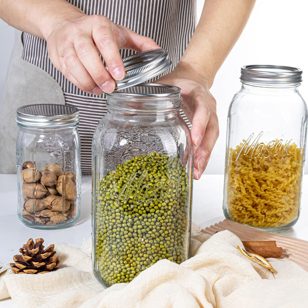 WELLIFE jars support organized kitchen storage and easy labeling.