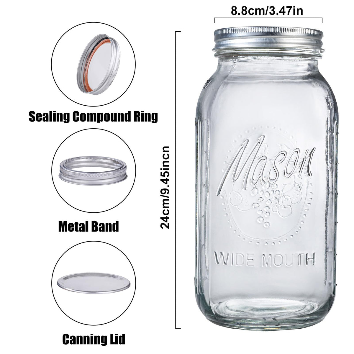 WELLIFE leakproof lid band with silicone seal for fresh preserves.