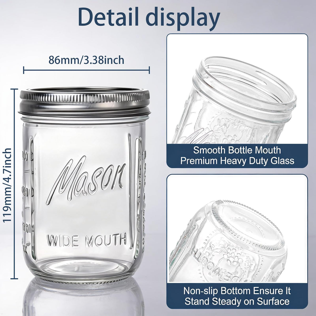 WELLIFE mason jar lids with tight seal for leak-proof liquid storage