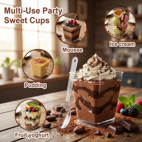 WELLIFE snug-fit lids protect desserts and prevent spills at home or events