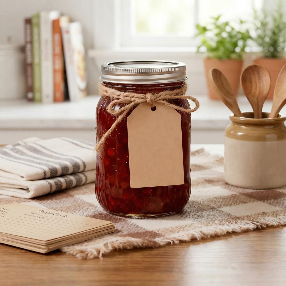 WELLIFE glass storage jars with lids ideal for jams, pickles, and snacks.