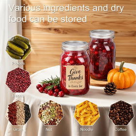 WELLIFE 32oz jars stored in pantry for organized kitchen