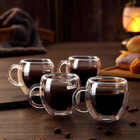 Wells clear espresso shot glasses showcase crema and color