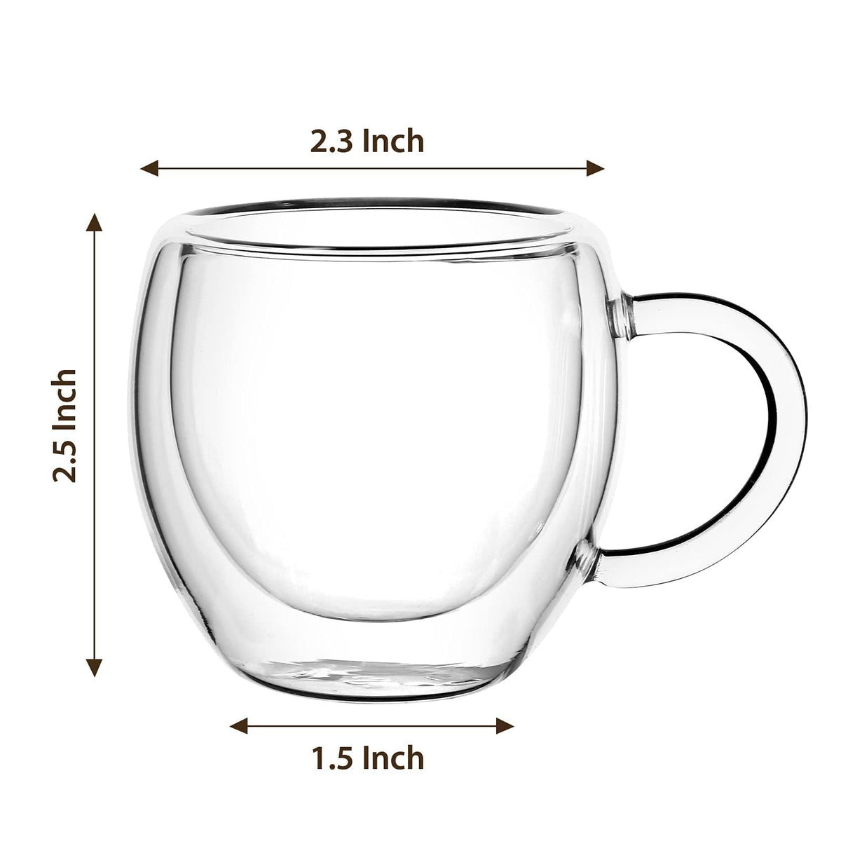 Wells double-wall espresso shot glasses keep heat in and hands cool
