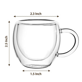Wells double-wall espresso shot glasses keep heat in and hands cool