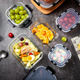 Wells glass meal prep 1230ml container holds generous portions for batch cooking