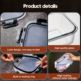 Wells glass meal prep 660ml container versatile for family meals and snacks