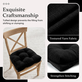 Wellsin tufted shredded foam cushion supports hips and tailbone.