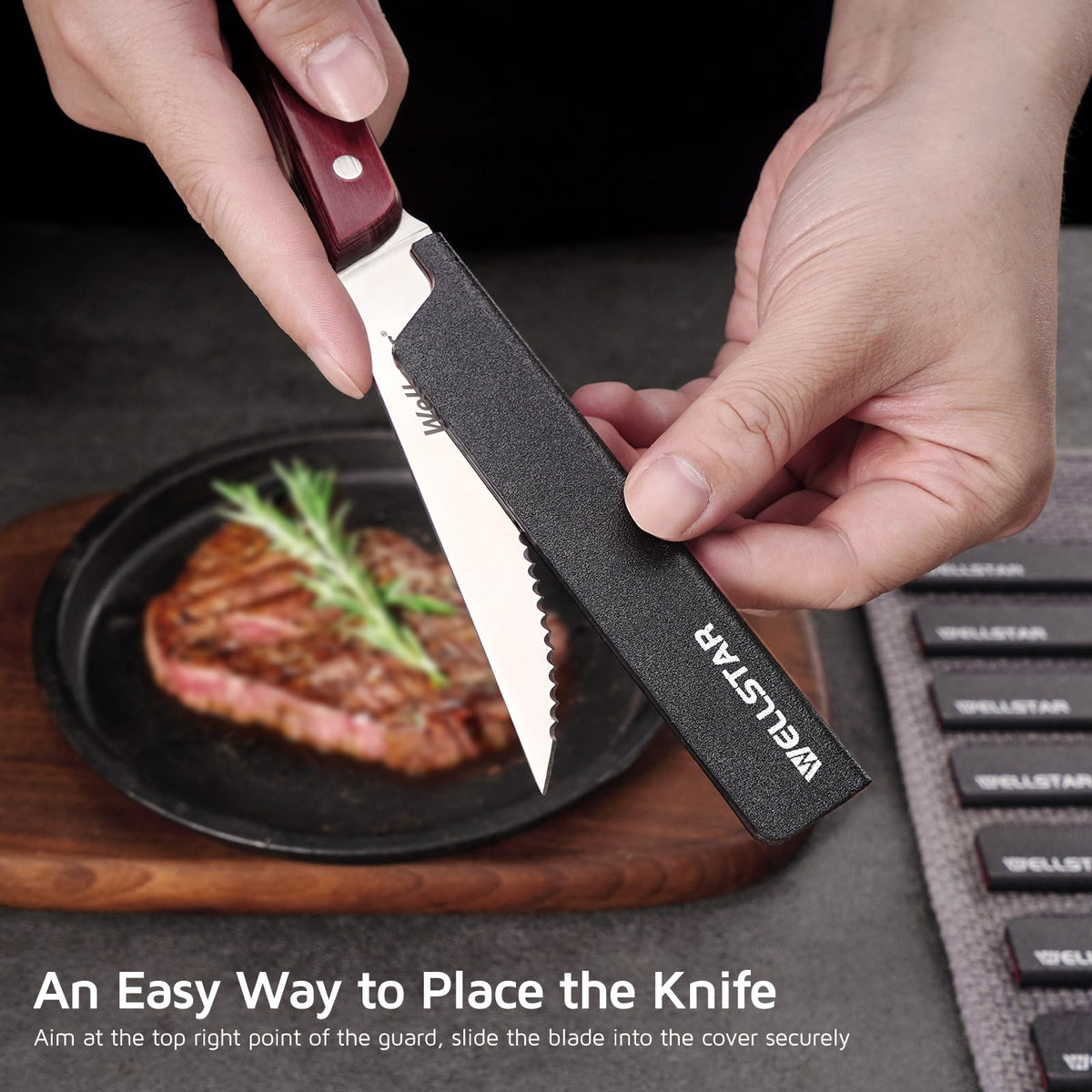 WellSTAR easy-slide design lets you insert from the top-right.