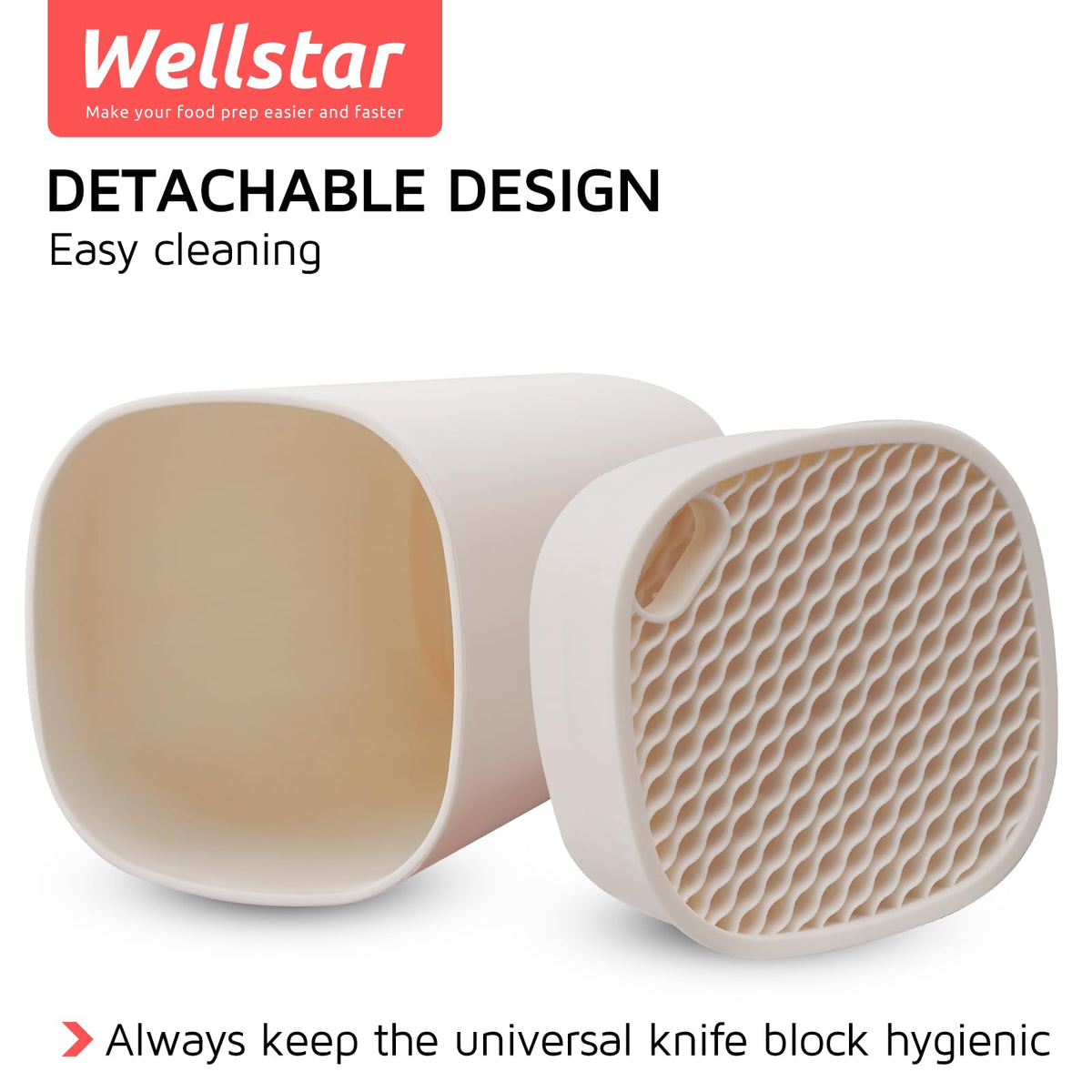 WELLSTAR knife block holder knife slots organization displaying 18 slots