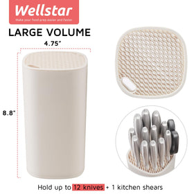 WELLSTAR knife block holder side view showing stable design
