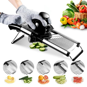 Weltonhm mandoline slicer setup with stable non slip base for safe prep.