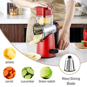Weltonhm cheese grater with 4 blades ready for shredding slicing and grating