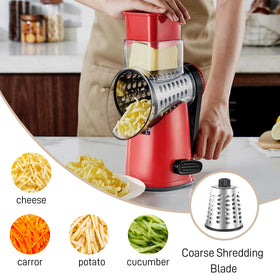Food pusher included to protect fingers during operation
