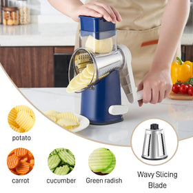 Weltonhm grater with suction base stays steady on smooth counters during grating.