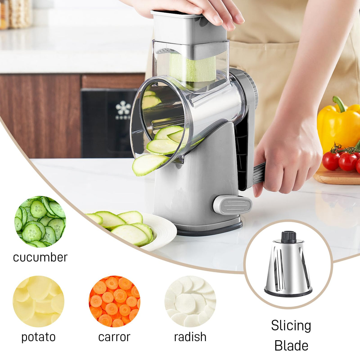 Weltonhm suction base keeps the grater stable on countertops.