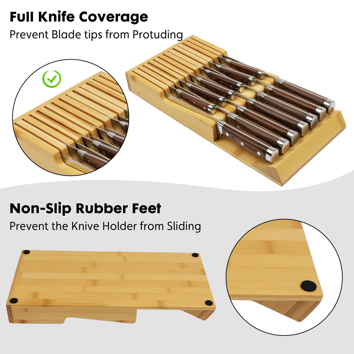 WenCraft sturdy natural-bamboo construction ensures durability over years.