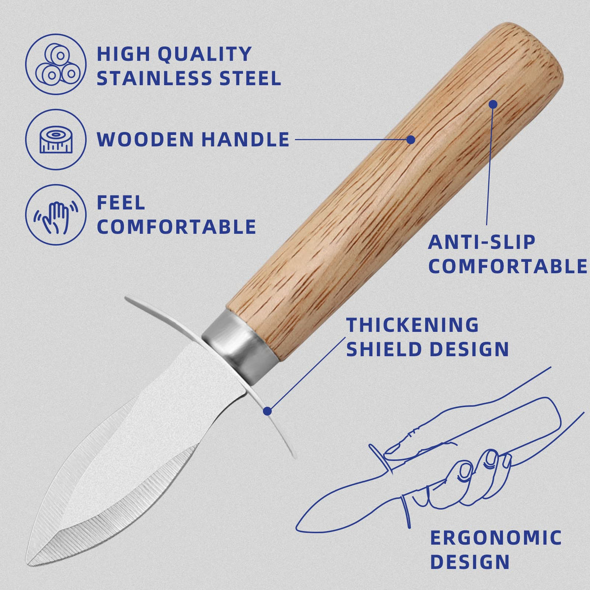 WENDOM cut-resistant gloves level 5 protect hands during shucking