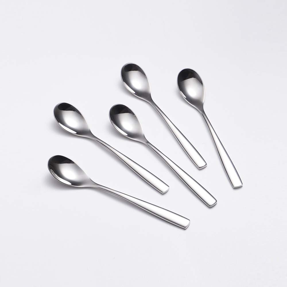 Wenkoni 6.1-inch small dessert spoon with balanced bowl for smooth scooping