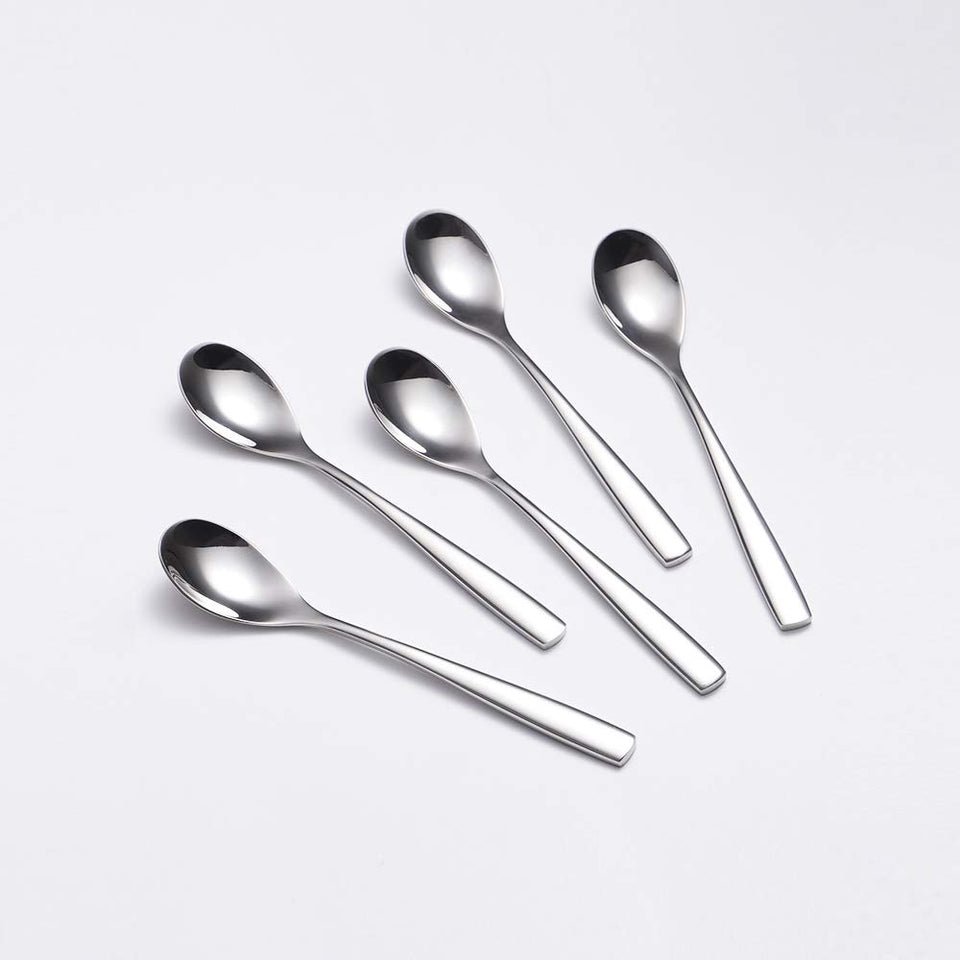 Wenkoni 6.1-inch small dessert spoon with balanced bowl for smooth scooping