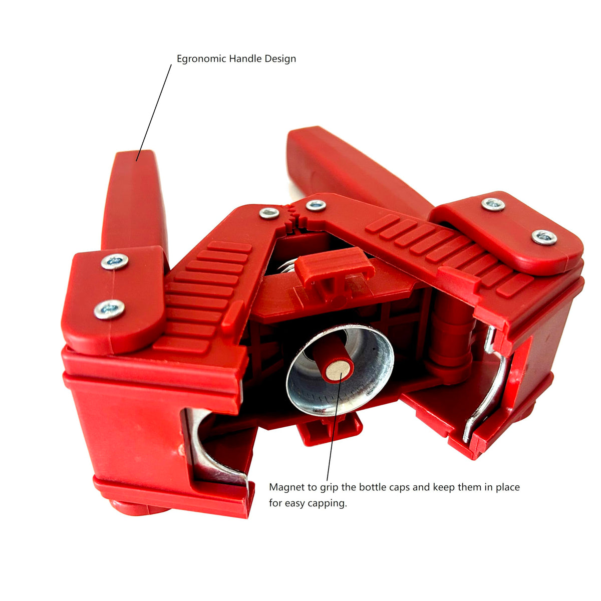 WENNING spring-loaded arms reduce capper effort.