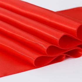 WENSINL satin red runner close-up fabric showing sheen