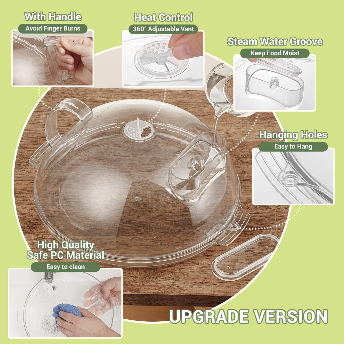 WENWELL dishwasher-safe design simplifies cleanup after meals.