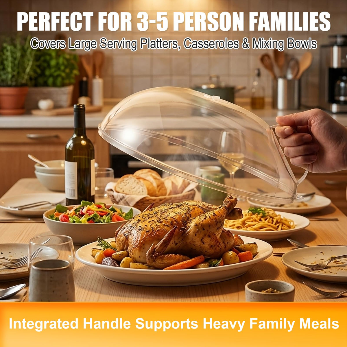 WENWELL easy-grip handle design reduces slips and burns