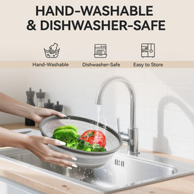 WENWELL easy-grip handle reduces burns during lid removal.