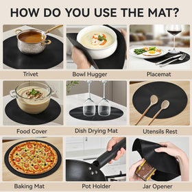 WENWELL heat-resistant silicone mat withstands heat up to 450°F.