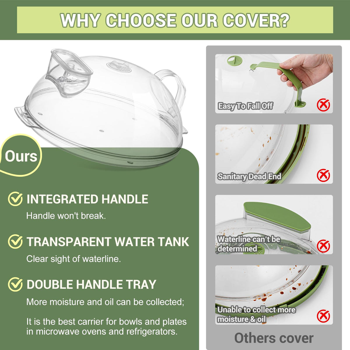 WENWELL serving dome doubles as a portable lid for serving at the table.