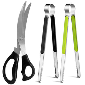 Weogot kitchen scissors serrated blade for precise cutting.