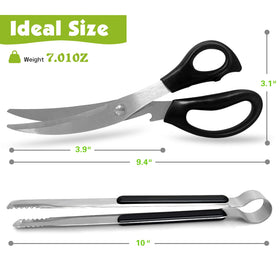 Weogot kitchen tongs serrated head for secure grip.