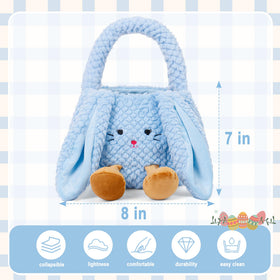 WePop Easter basket plush bunny; cozy texture enhances gifting and play.
