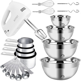 WEPSEN hand mixer with bowls for versatile baking prep in one set