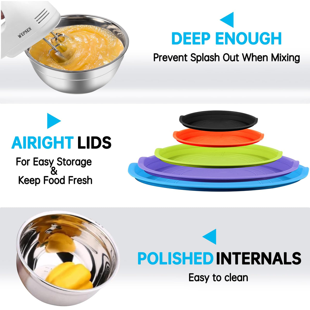 WEPSEN included measuring cups and spoons streamline precise baking