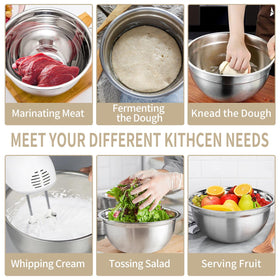 WEPSEN 18/8 stainless interior shines, resisting rust for easy cleaning
