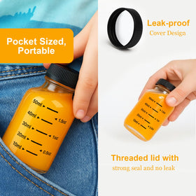 WERTIOO Food-grade, BPA-free glass bottles protect drinks safely.