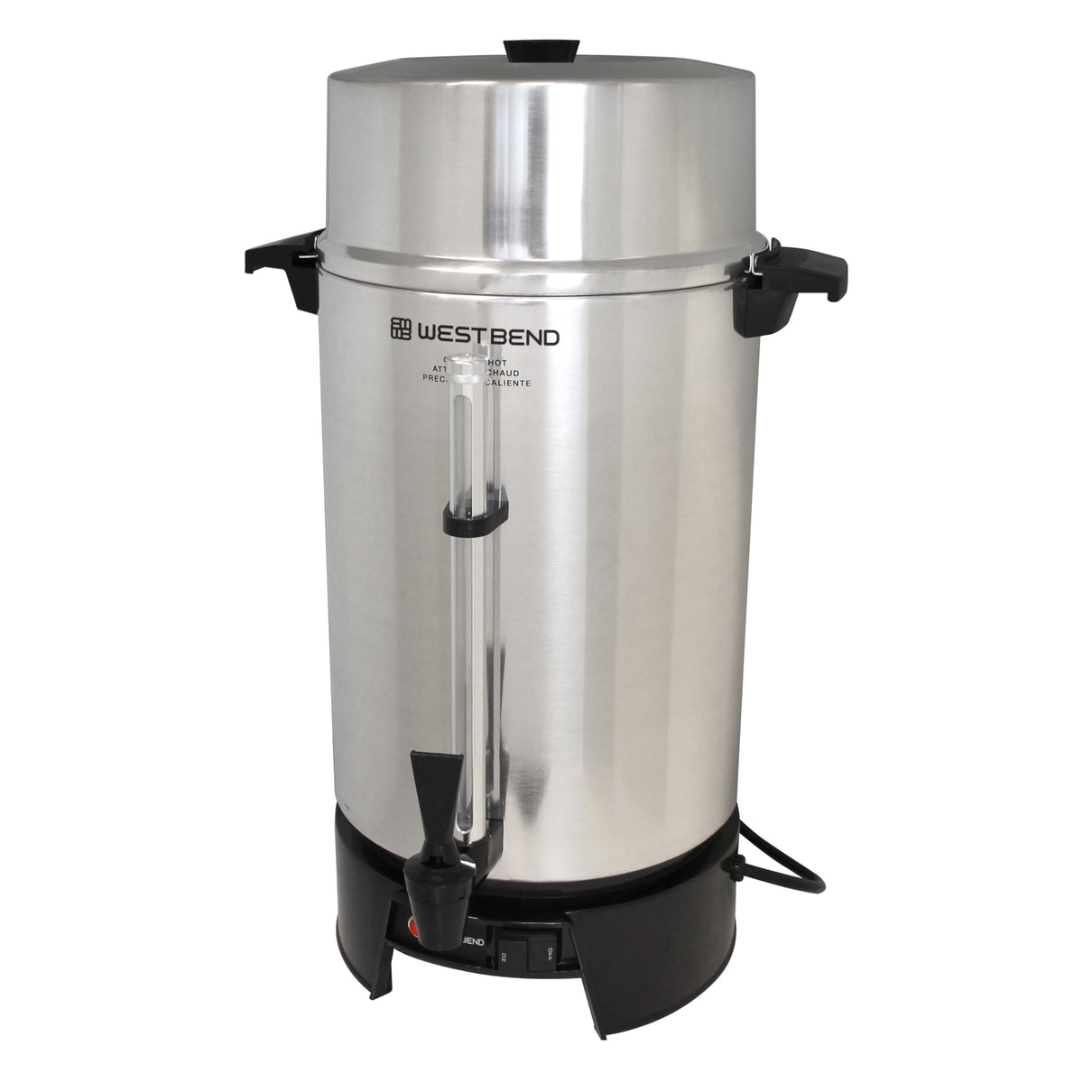 West Bend 33600 coffee urn 23-inch polished aluminum design