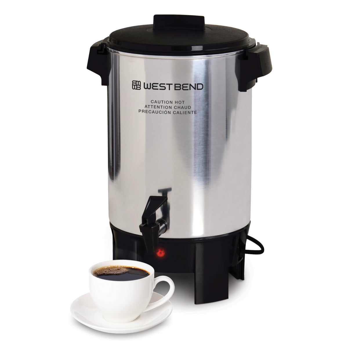 West Bend coffee urn 30-cup brew delivers steady servings at events