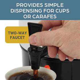 West Bend no-drip spigot keeps cups clean and mess-free