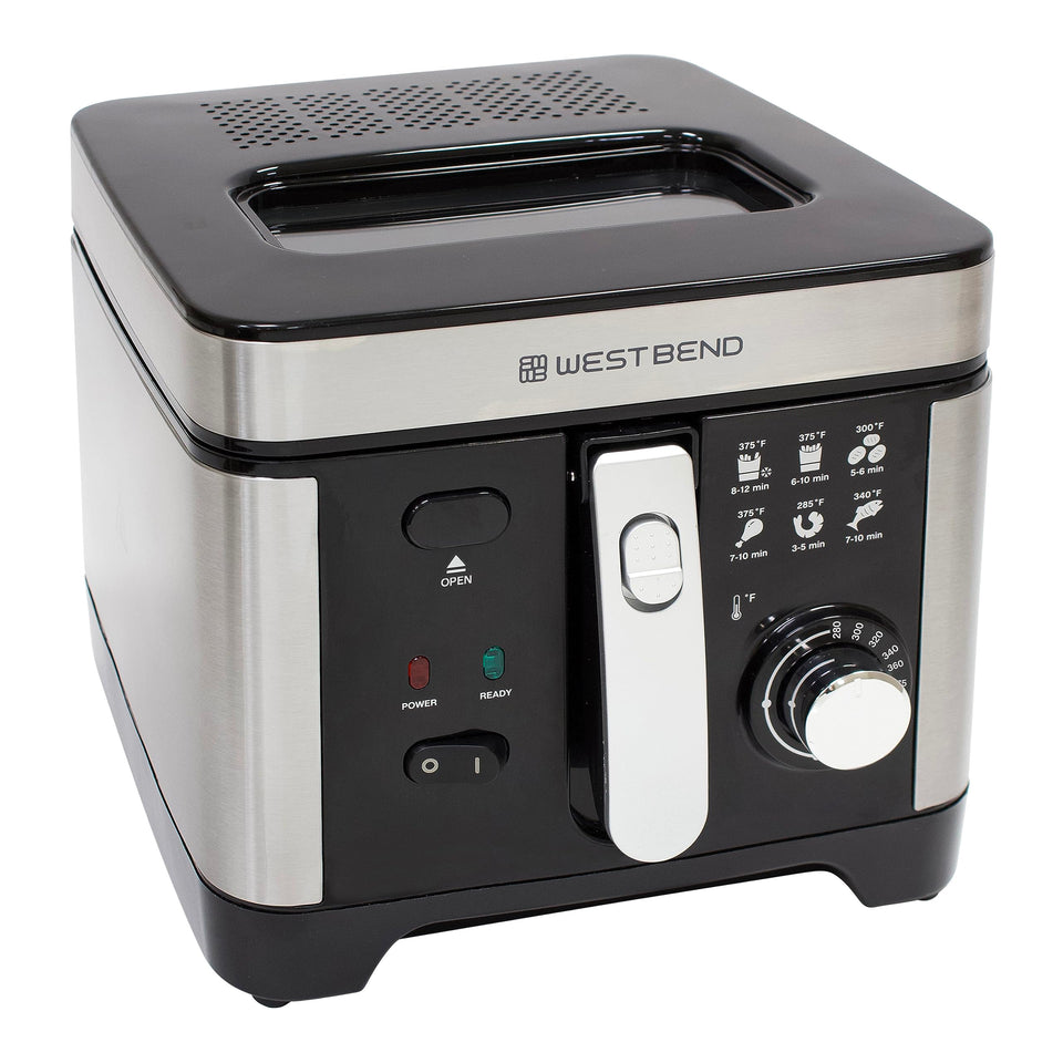 West Bend Deep Fryer with 3L capacity ideal for family meals on the counter