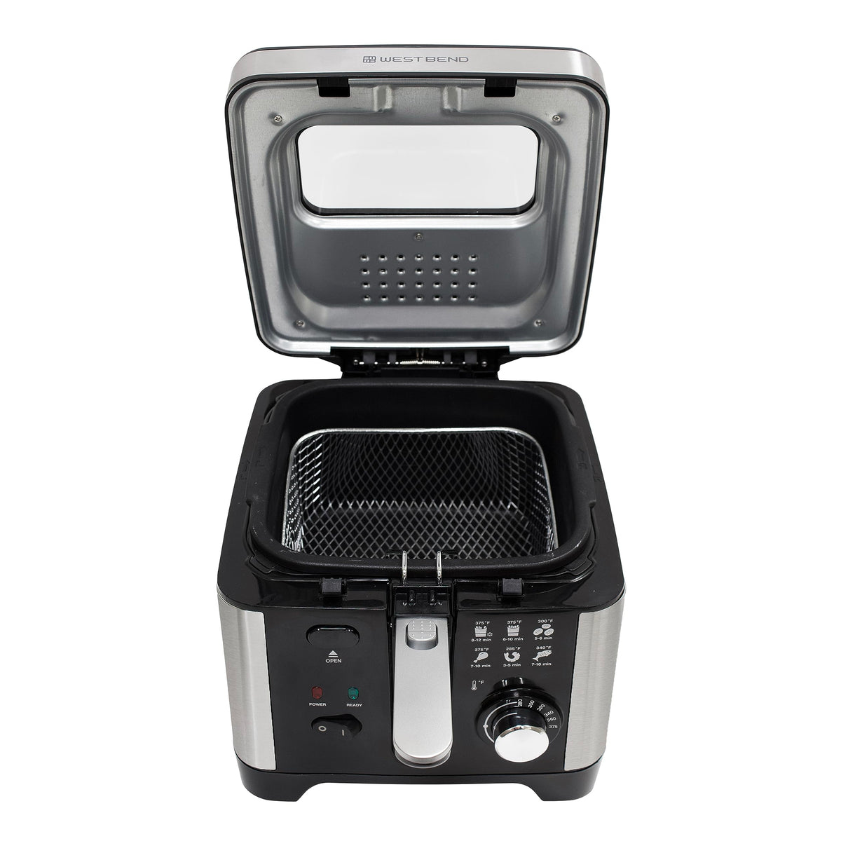 West Bend Deep Fryer detachable oil tank simplifies cleaning and storage