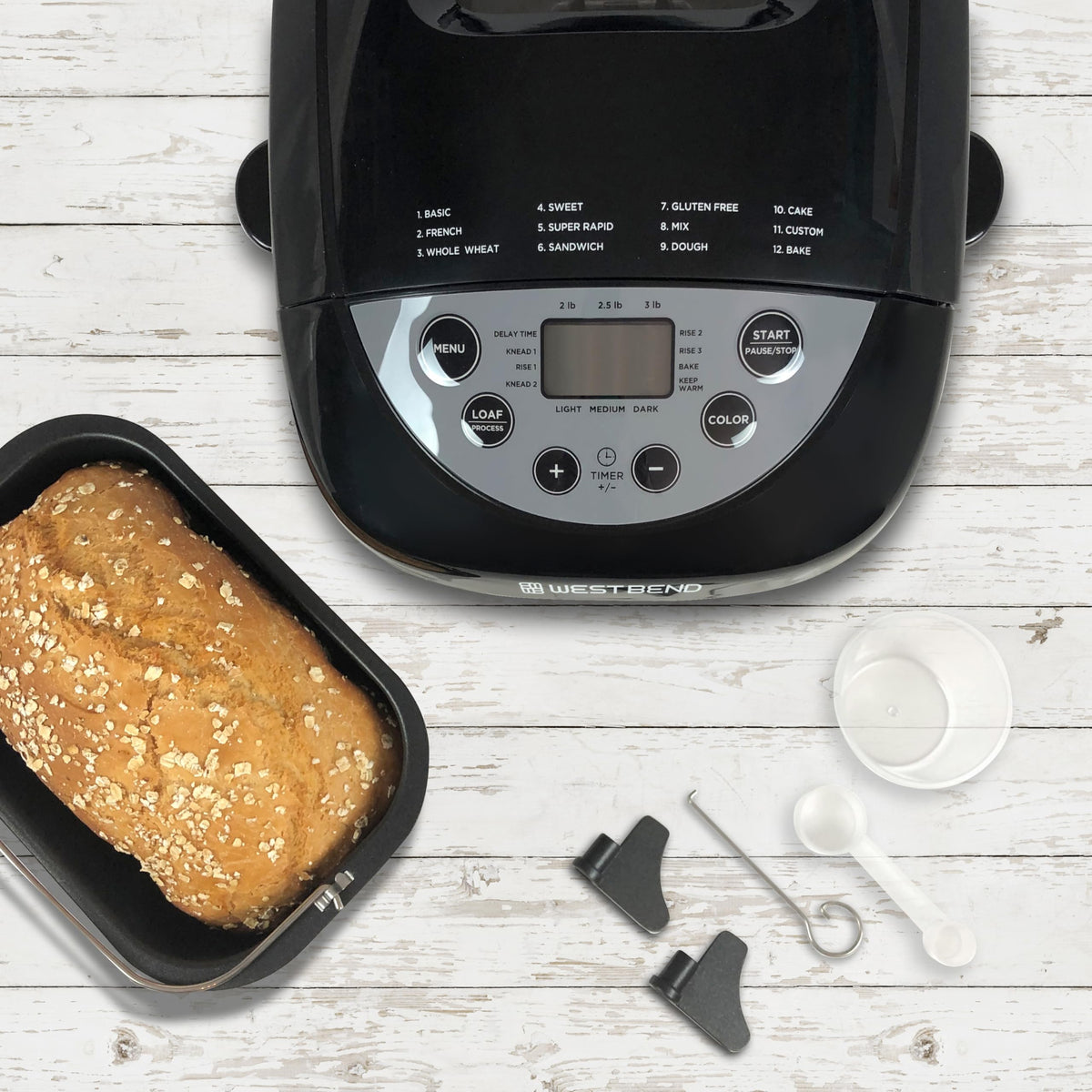 West Bend Hi-Rise in a kitchen setup demonstrating home baking