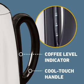 West Bend percolator detachable cord enables table-side serving.